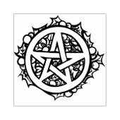 Yule Pentacle Merry Yule Blessings Rubberstempel (Afrduk)