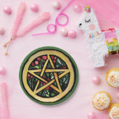 Yule Pentacle Pagan Winter Solstice Symbool Papieren Bordje (Feest)
