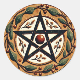 Yule Pentacle Ronde Sticker