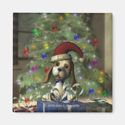 Yule Puppy Magnet (Voorkant)