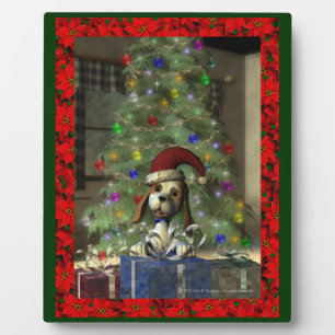 Yule Puppy Plaque Fotoplaat