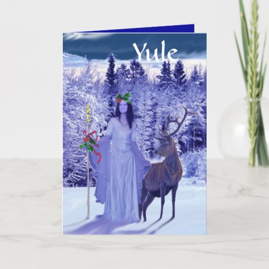 Yule-Samen Feestdagen Kaart (Voorkant)