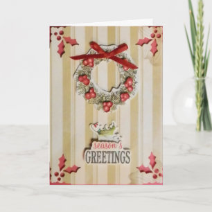 Yule SEASONS GROETJES Vakantie KAART van Handmade