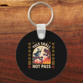 Yule Shall Not P Fantasy Krampus Holiday Pun Funny Sleutelhanger (Voorkant)
