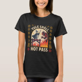 Yule Shall Not P Fantasy Krampus Holiday Pun Funny T-shirt (Voorkant)