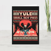 Yule Shall Not P Fantasy Wizard Holiday Pun Funny  Kaart (Voorkant)