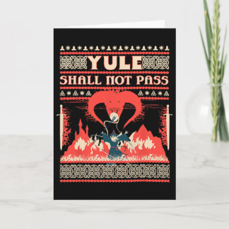 Yule Shall Not P Fantasy Wizard Holiday Pun Funny  Kaart