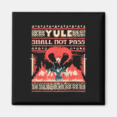 Yule Shall Not P Fantasy Wizard Holiday Pun Funny  Magneet (Voorkant)