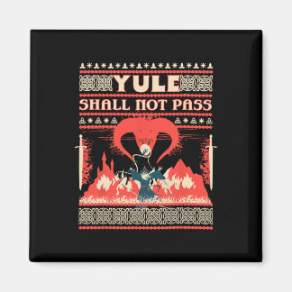 Yule Shall Not P Fantasy Wizard Holiday Pun Funny  Magneet