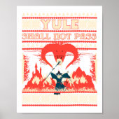 Yule Shall Not P Fantasy Wizard Holiday Pun Funny Poster (Voorkant)