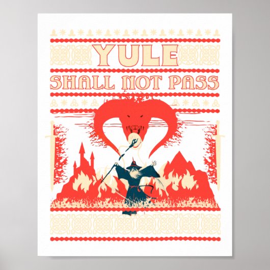 Yule Shall Not P Fantasy Wizard Holiday Pun Funny  Poster (Voorkant)