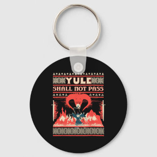 Yule Shall Not P Fantasy Wizard Holiday Pun Funny  Sleutelhanger