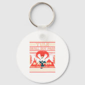 Yule Shall Not P Fantasy Wizard Holiday Pun Funny Sleutelhanger (Voorkant)