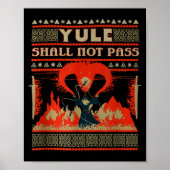 Yule Shall Not P Fantasy Wizard Holiday Pun  Poster (Voorkant)