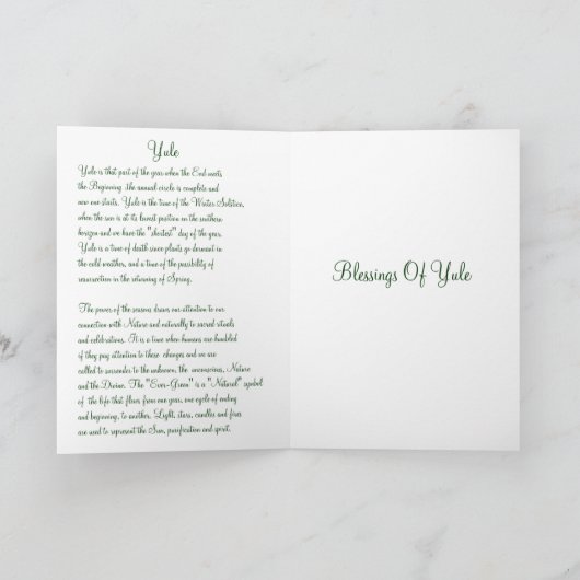 Yule - Shining Yule Feestdagen Kaart (Binnen)