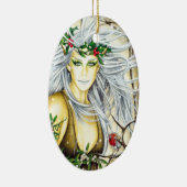 Yule Snow Goddess Keramisch Ornament (Rechts)