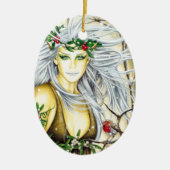 Yule Snow Goddess Keramisch Ornament (Voorkant)