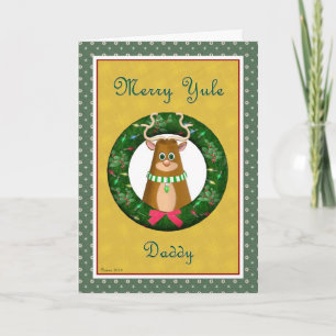 Yule Stag Krans voor Daddy Kaart