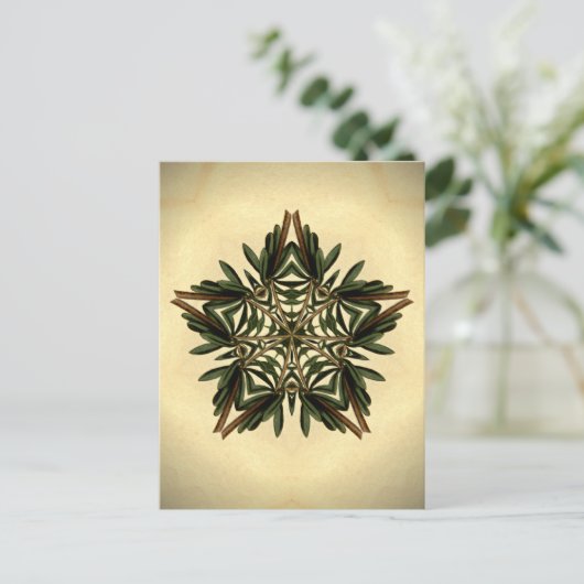 Yule Star Briefkaart (Staand voorkant)