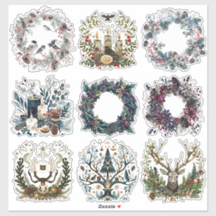 Yule Sticker Set Gotisch, heidens, noordse, zonn