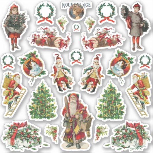 Yule Sticker Sheet voor Kerstmis (Voorkant)