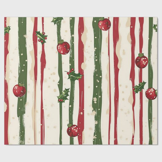 Yule Tide #2 Kerstinpakpapier Cadeaupapier (Vlak)