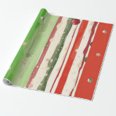 Yule Tide Christmas Wrapping Paper Cadeaupapier (Uitgerold)