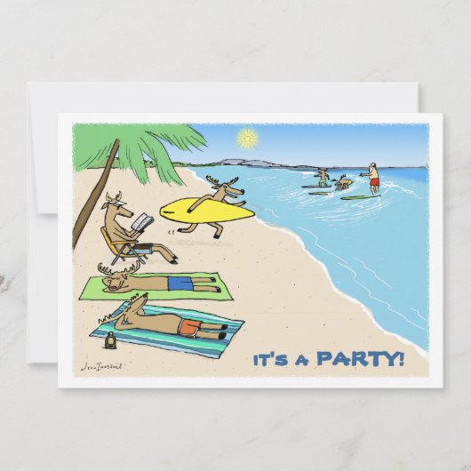 "Yule Tide" — Vacatie van de Kerstman en de rendie Kaart (Voorkant)