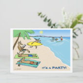 "Yule Tide" — Vacatie van de Kerstman en de rendie Kaart (Staand voorkant)