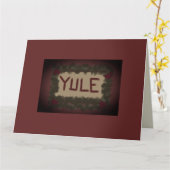 Yule Tidings & Holly Berries Kerstmis Kaart (Gele Bloem)