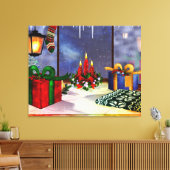 Yule Time Reflections Holiday Art Canvas Afdruk (Insitu (Woonkamer))