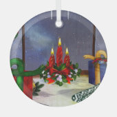 Yule Time Reflections Holiday Art Glas Ornament (Voorkant)