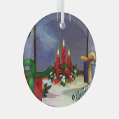 Yule Time Reflections Holiday Art Glas Ornament (Voorkant Rechts)