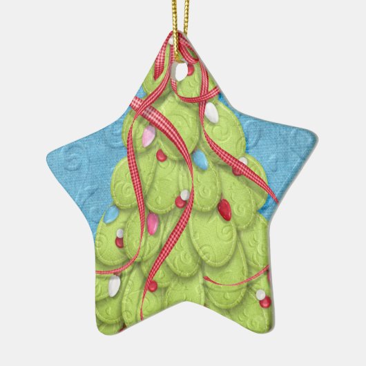 Yule Tree Keepsake-Ornament Keramisch Ornament (Links)