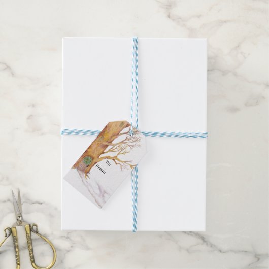 "Yule Tree"-Labels Cadeaulabel (Met Touw)