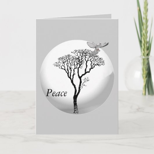 Yule - Vrede van Yule Feestdagen Kaart (Voorkant)