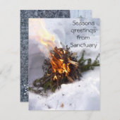 Yule Wenskaart Collectie Bedankkaart (Voorkant / Achterkant)