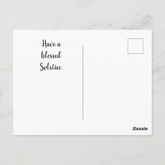 Yule Winter Solstice Barn Owl met looppas Briefkaart (Achterkant)