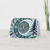 Yule Winter Solstice Greenman Kaart (Voorkant)