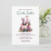 Yule Winter Solstice Holiday Goats Pagan Wicca Kaart (Staand voorkant)