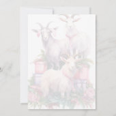 Yule Winter Solstice Holiday Goats Pagan Wicca Kaart (Achterkant)