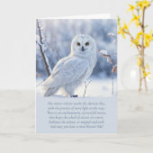 Yule Winter Solstice met Sneeuwuil en Spiritueel Kaart (Gele Bloem)