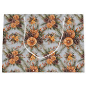 Yule Winter Solstice Natuurlijke Pine & Sinaasappe Groot Cadeauzakje (Voorkant)