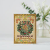 Yule Winter Solstice Pagan Fantasy Art Briefkaart (Staand voorkant)