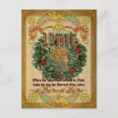 Yule Winter Solstice Pagan Fantasy Art Briefkaart (Voorkant)