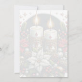 Yule Winter Solstice Poinsettia & Greenery Wicca Kaart (Achterkant)