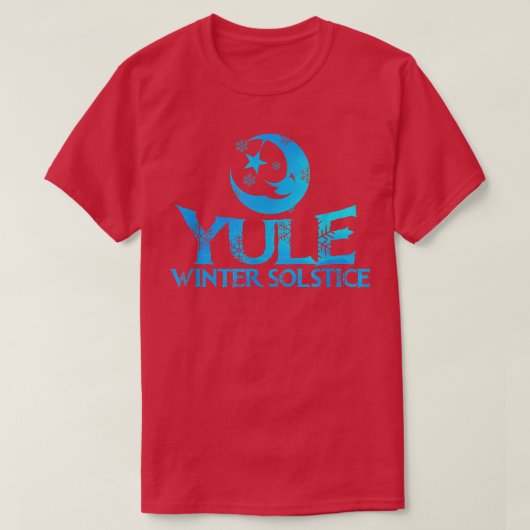 Yule Winter Solstice Snow Season T-shirt (Design voorkant)