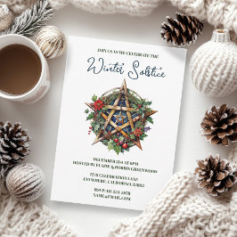Yule Winter Zonnewende Hulst Ster Pagan Wicca Kaart