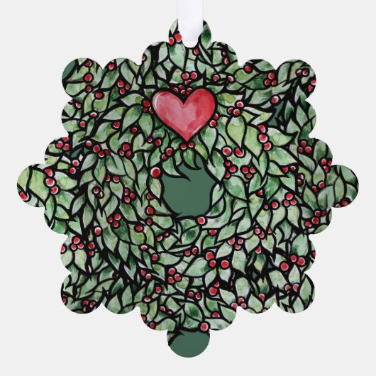 Yule Wreath Ornament Kaart (Achterkant)