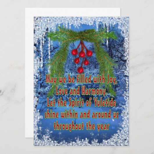 YULETIDE BLESSING (Voorkant / Achterkant)